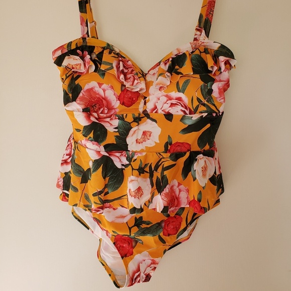 torrid yellow swimsuit